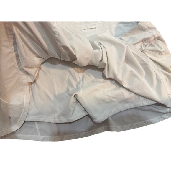 Lululemon white tennis skirt w ruffles & shorts skort sz 12 gently used - Picture 6 of 10